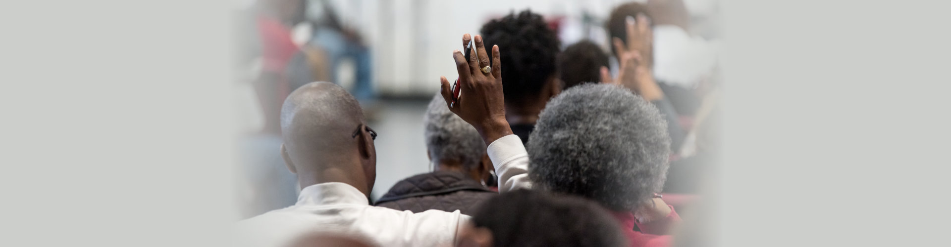 people worshipping in the church